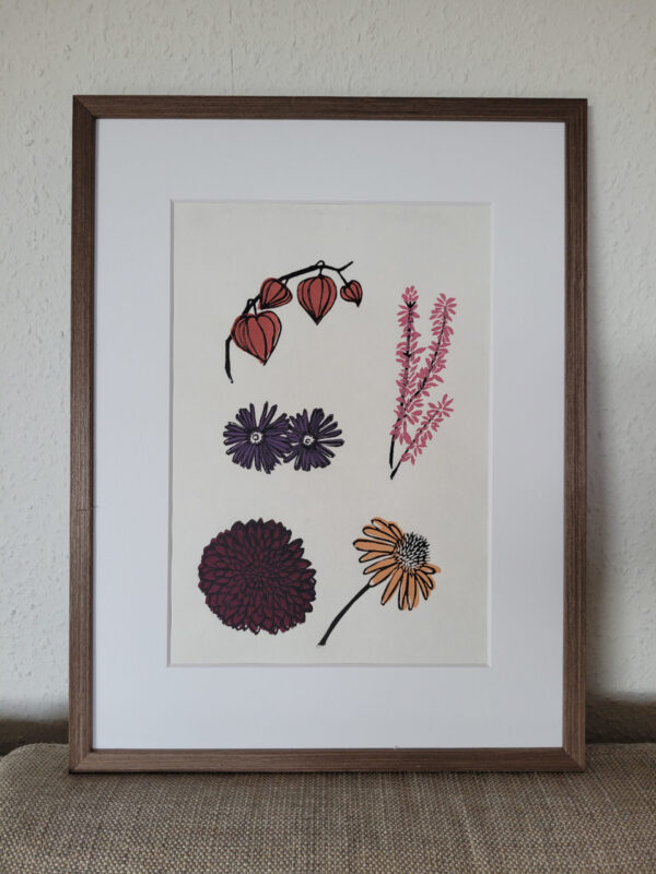 "Herbstblumen" - Kunstdruck