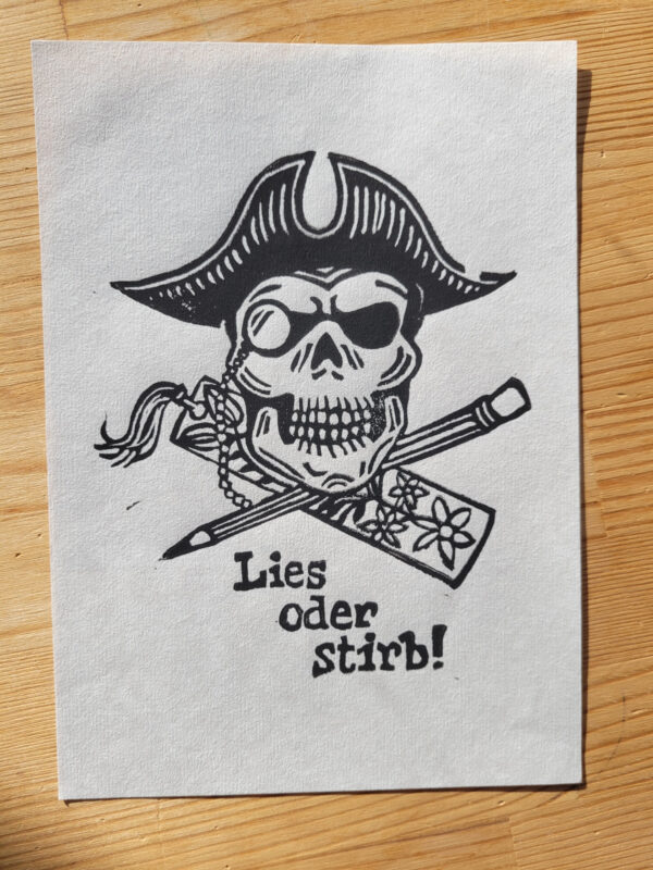 "Lies oder Stirb!" - Kunstdruck