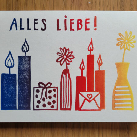 "Alles Liebe" - Karte