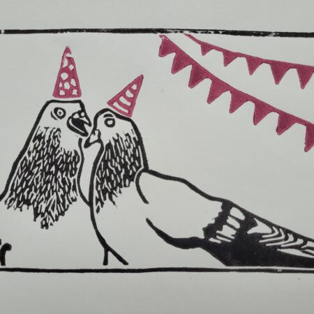 "Dicke Taube, kleine Taube" - Kunstdruck